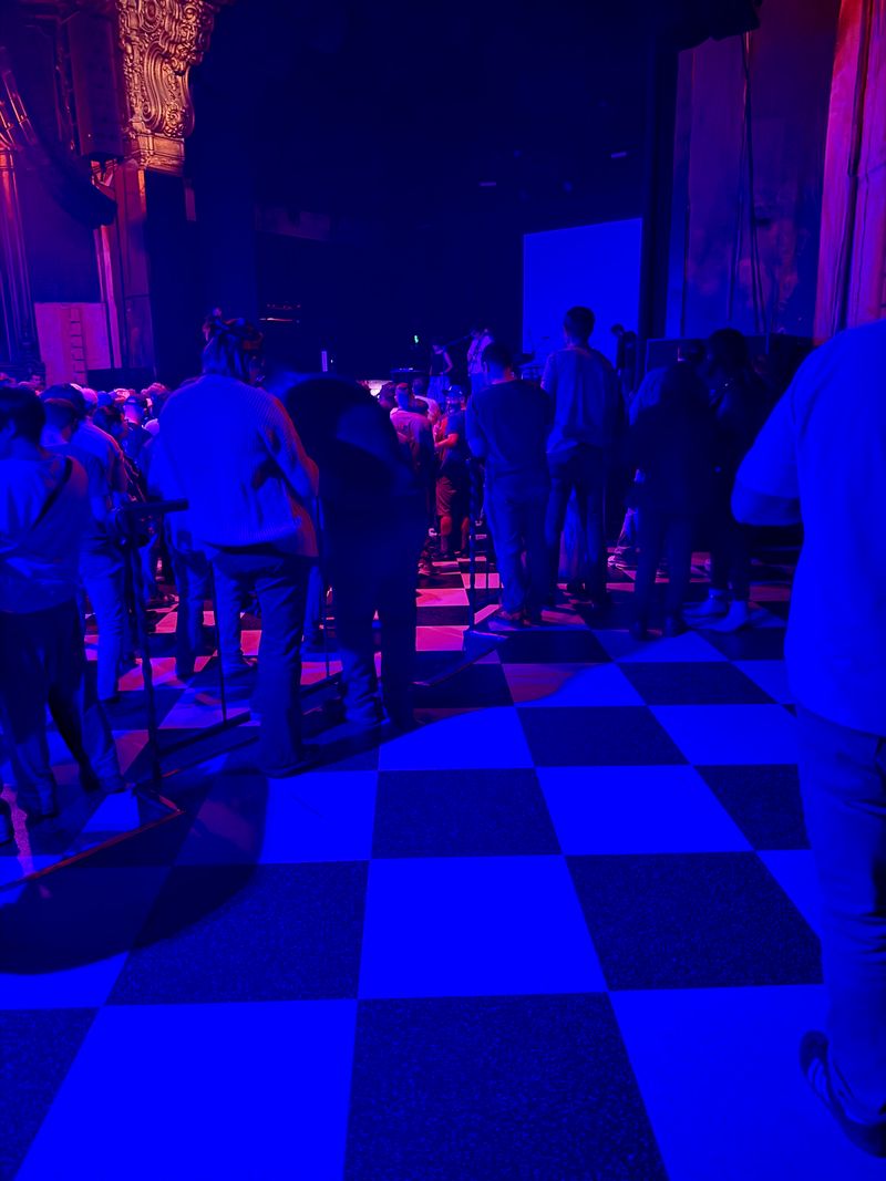 The venue before a Panda Bear show.