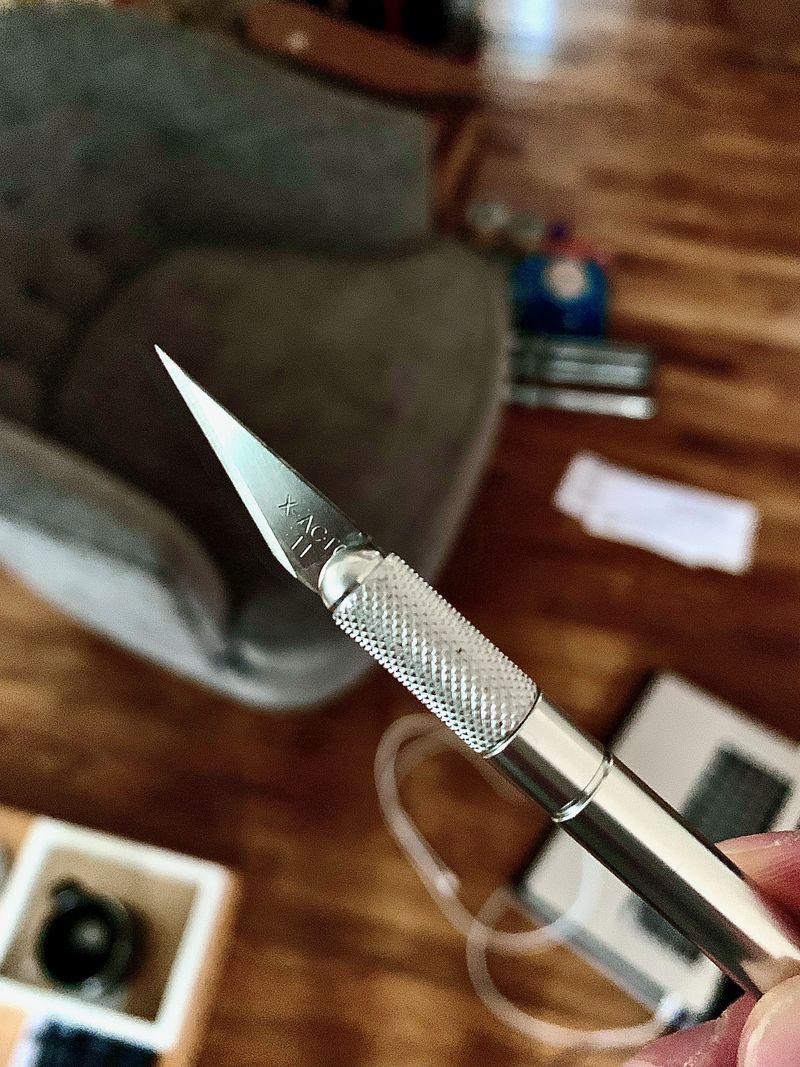 An X-ACTO® knife. Fresh blade.